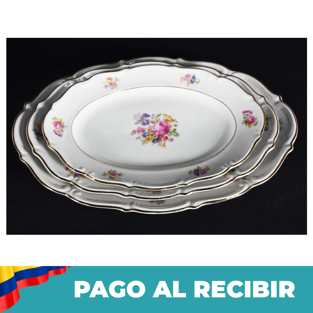 Kit Cocina KPM de Porcelana Polonesa – 111 Piezas con Detalles en Oro