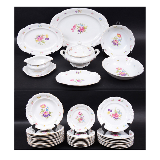 Kit Cocina KPM de Porcelana Polonesa – 111 Piezas con Detalles en Oro