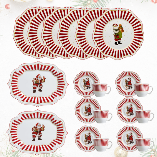 Kit Cocina Vajillas Navideñas 20/40/60 piezas